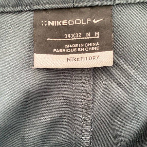 Nike Golf Mens Sz 34X32 Gray Pants Flat Front - Picture 3 of 4